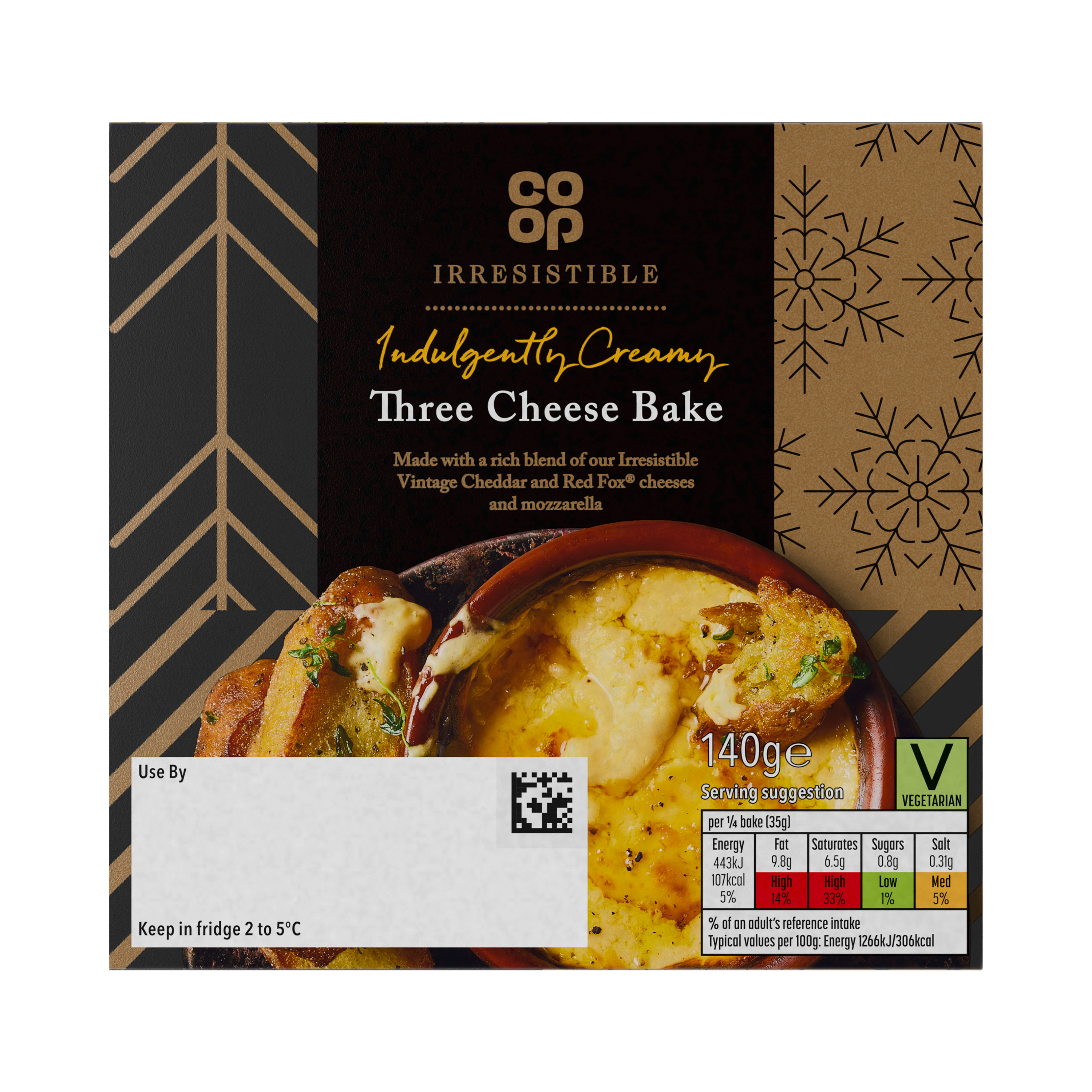 Co-op Irresistible Three Cheese Bake 140g