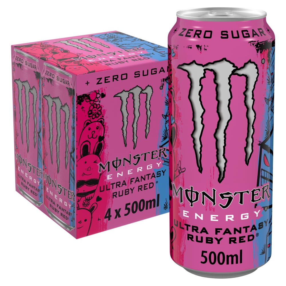 Monster Ultra Fantasy Ruby Red 4X500ml        