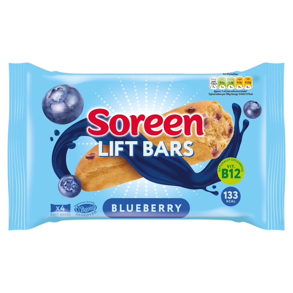 Soreen Lift Bars Blueberry 4x42g