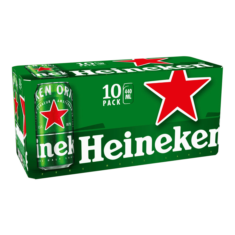 Heineken Cans 10x440ml - Co-op