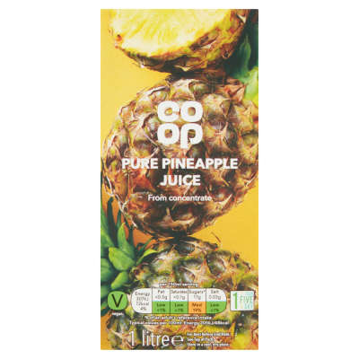 Co-op Pure Pineapple Juice 1 Ltr