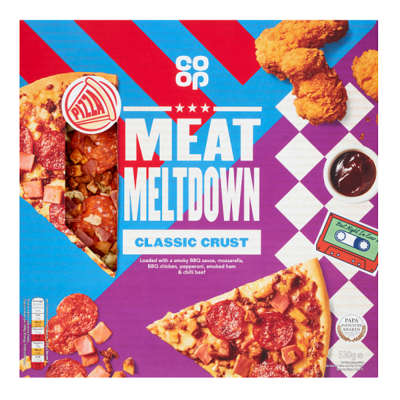 Co-op 12" Classic Crust Meat Meltdown Pizza 530g