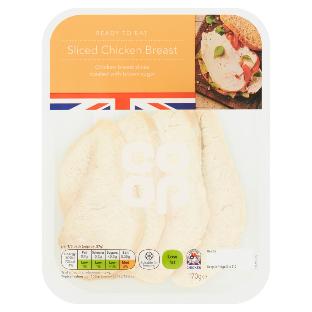 Co-op Ready to Eat Sliced Chicken Breast 170g