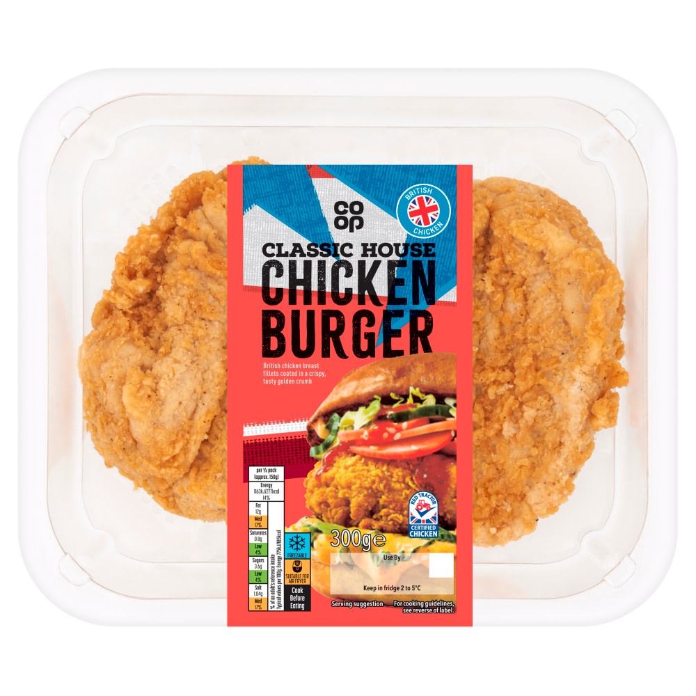 Coop Chicken Burger Extra Crispy 300g Coop