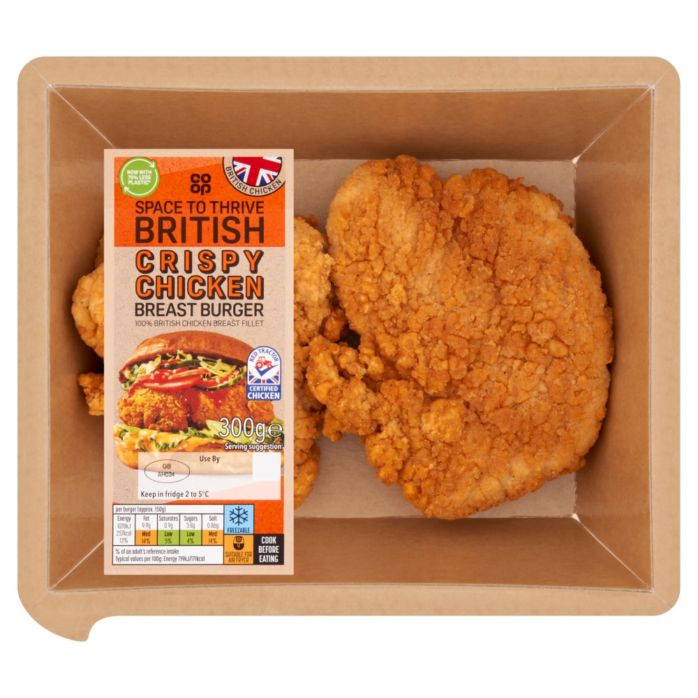 Co-op Chicken Burger Extra Crispy 300g