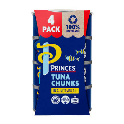 Princes Tuna Chunks in Sunflower Oil 4x145g