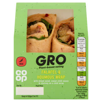 GRO Falafel & Houmous Wrap