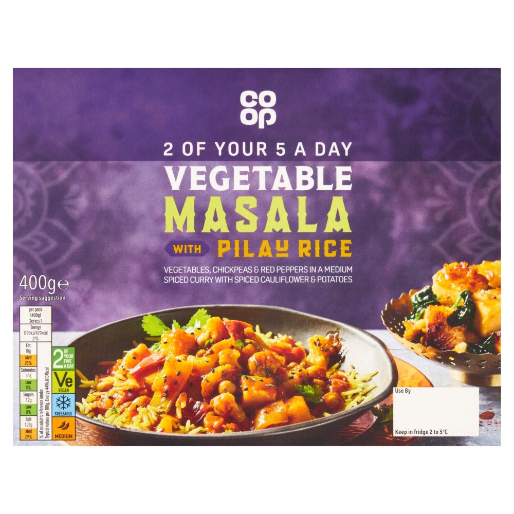 Co-op Vegetable masala & Rice 400g     