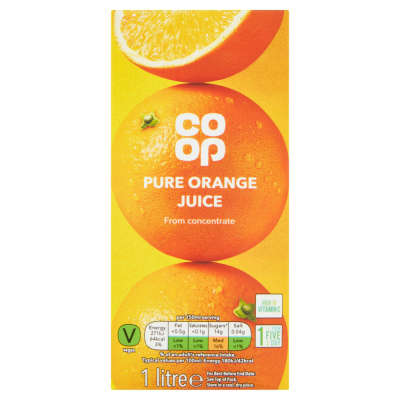 Co-op Pure Orange Juice 1 Ltr