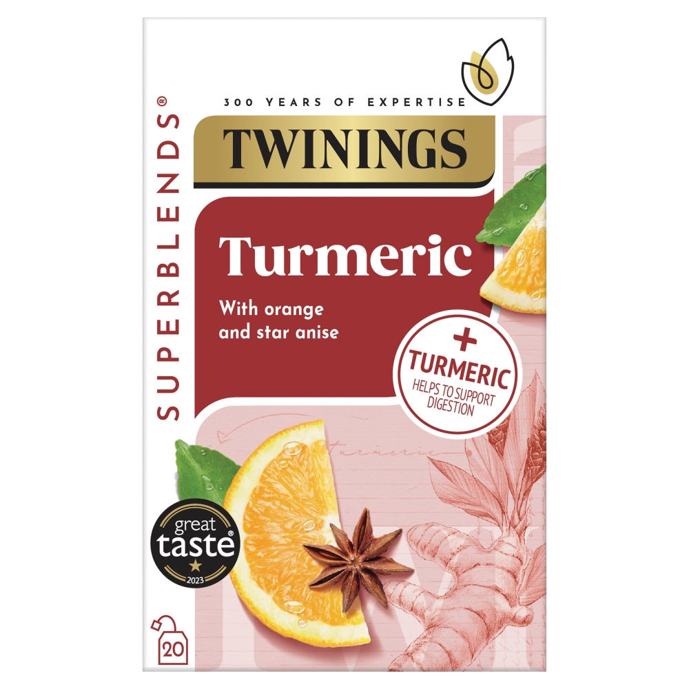 Twinings Superblends Turmeric 20 Biodegradable Plant Based Tea Bags 40g