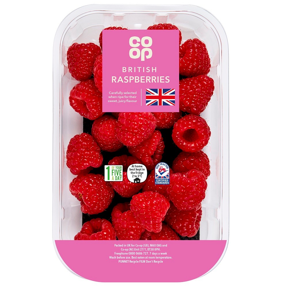 Coop Raspberries 125g Coop