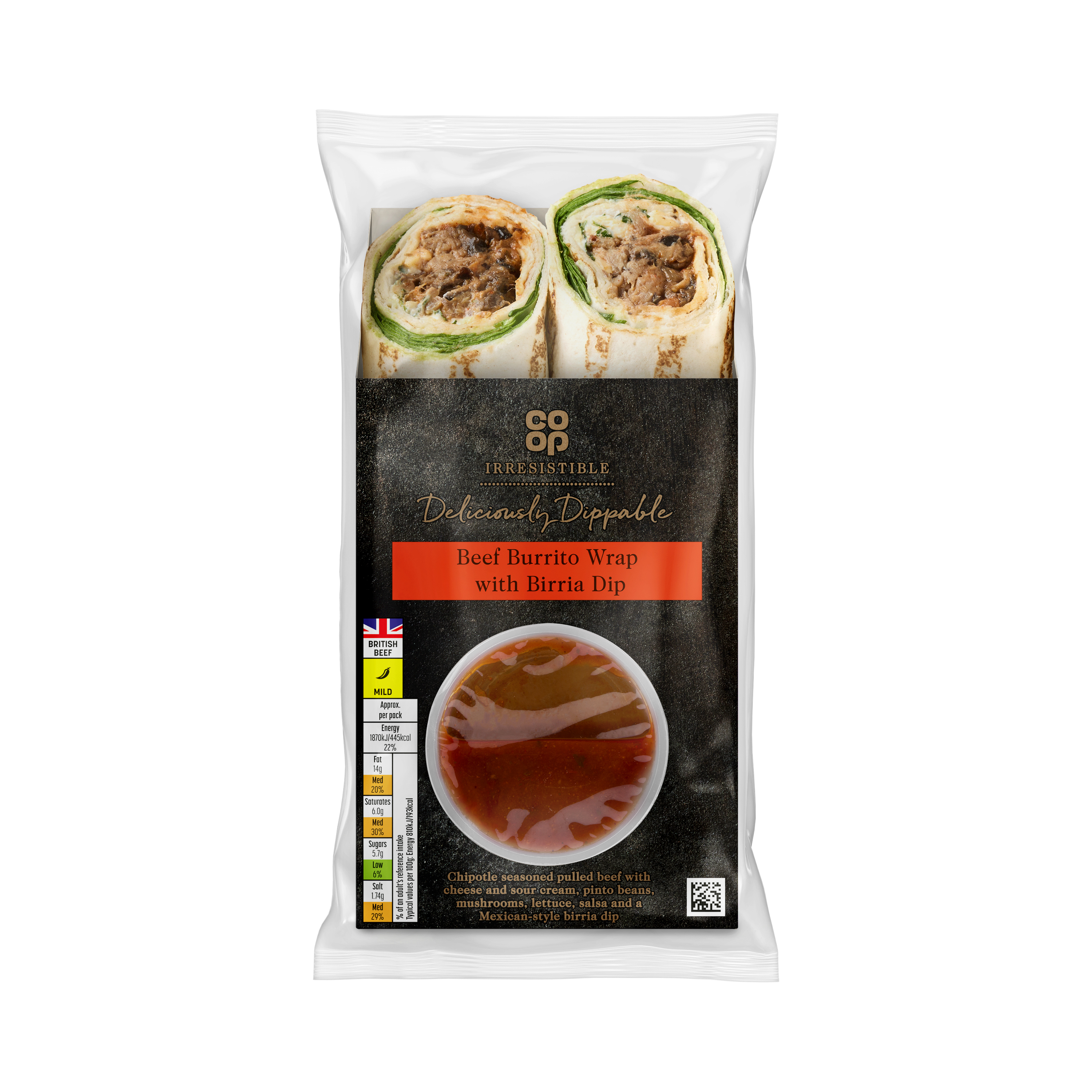 Co-op Irresistible Beef Birria Taco Wrap 231g