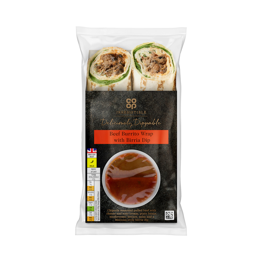 Co-op Irresistible Beef Birria Taco Wrap 231g