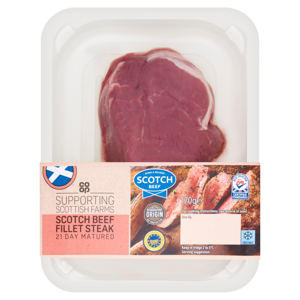 Co-op British Beef Fillet Steak 170g