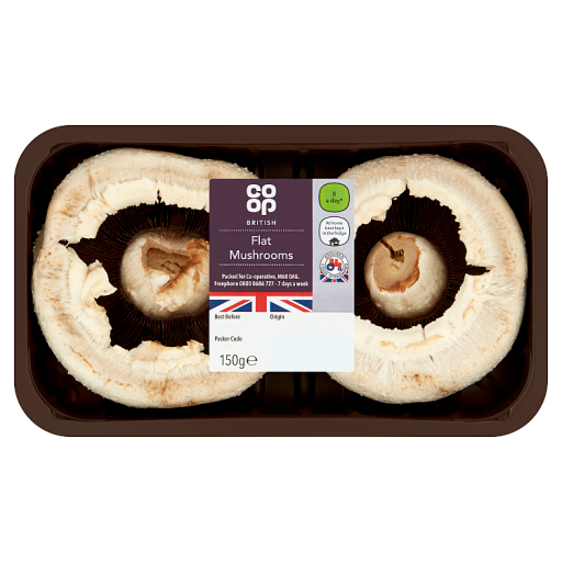 Coop British Flat Mushrooms 150g Coop