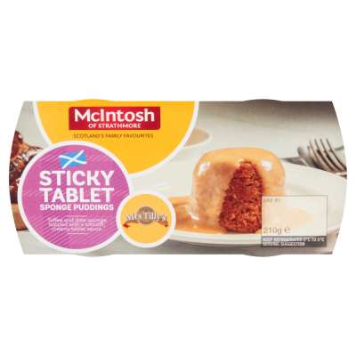 Mcintosh Sticky Tablet Puddings 210g
