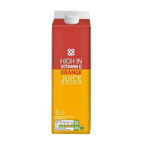 Co-op 100% Squeezed Orange Juice Smooth Never From Concentrate 1 Ltr