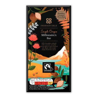 Co-op Irresistible Fairtrade Single Origin Millionaire’s Bar 100g