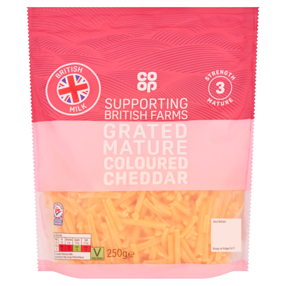 Co-op Grated Mature Coloured Cheddar 250g