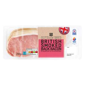 Co-op Smoked Rindless Back Bacon 280g