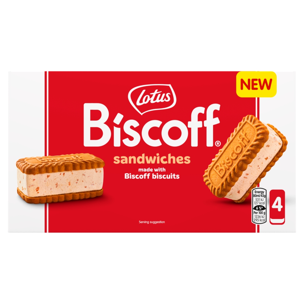 Lotus Biscoff Ice Cream Sandwich 4X80ml