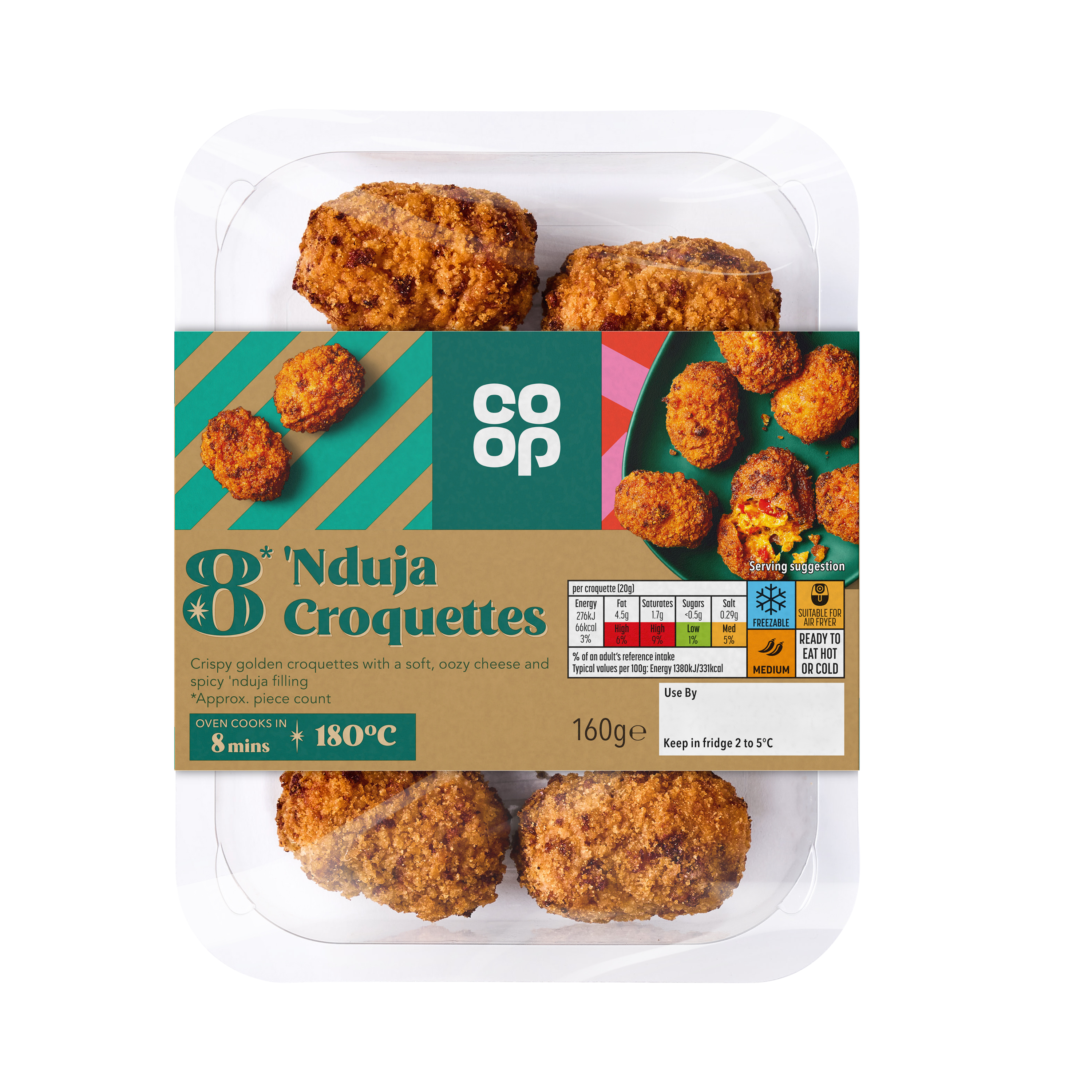 Co-op Nduja Pork Croquettes 160g