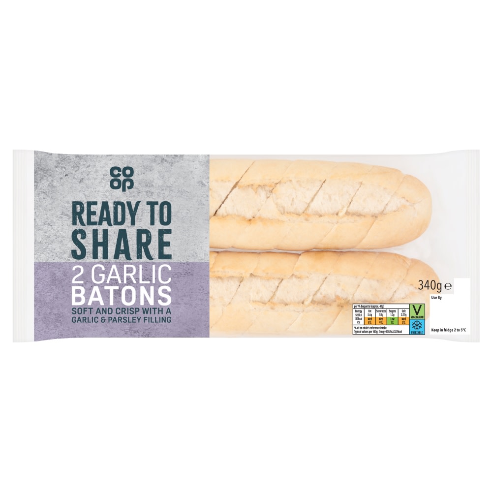 Co-op Twin Garlic Batons 340g