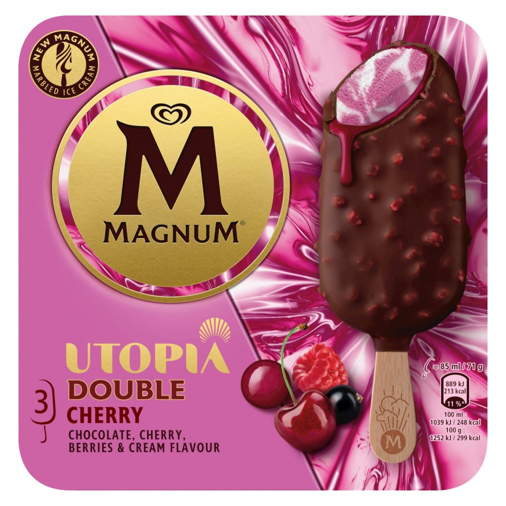 Magnum Utopia Double Cherry Ice Cream Sticks 3x 85 ml