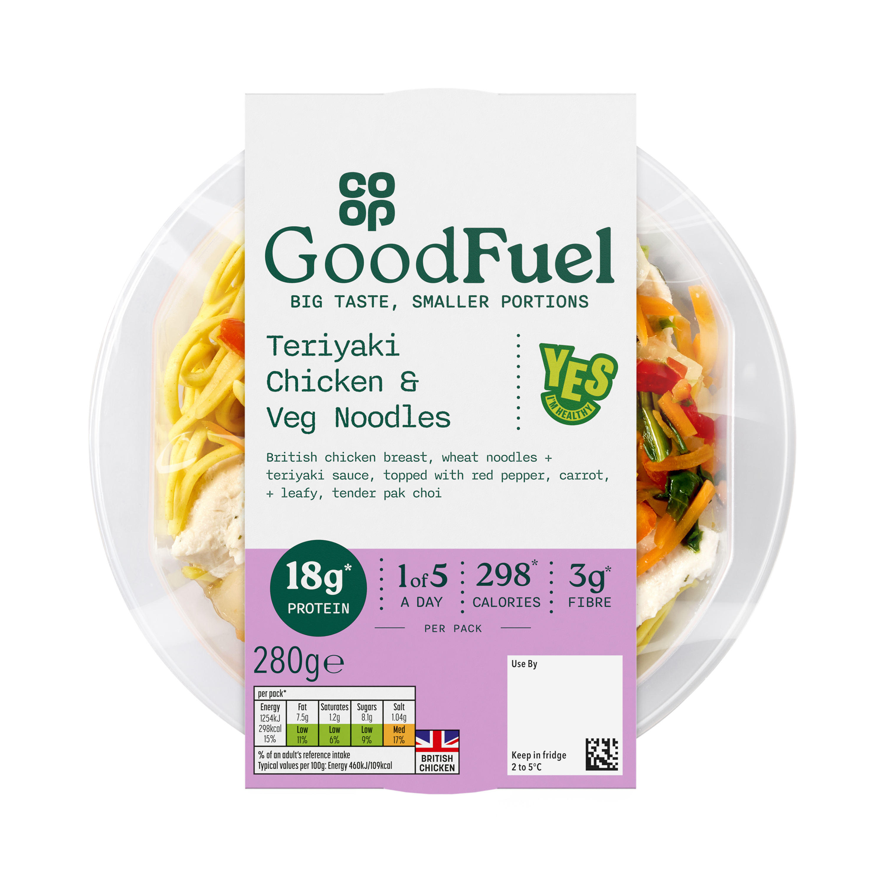 Co-op Good Fuel Teriyaki Chicken & Noodles 280g
