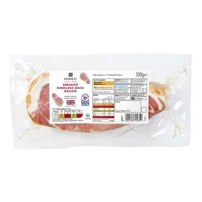 Co-op Honest Value Smoked Rindless Back Bacon 500g