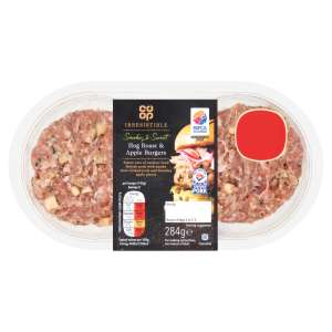 Co-op Irresistible Hog Roast and Apple Burger 2pk