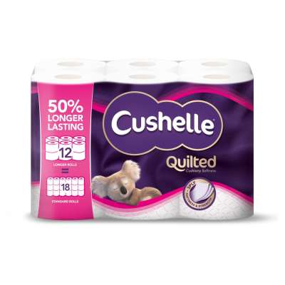 Cushelle Quilted 50% Longer Lasting 12 rolls