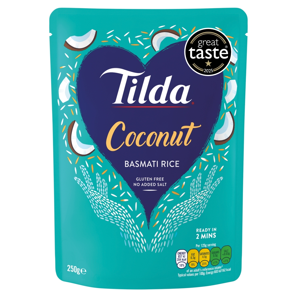 TILDA STEAMED COCONUT BASMATI RICE 250g        