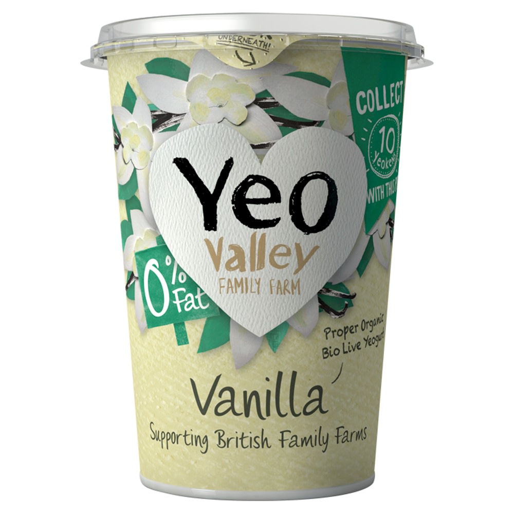 Yeo Valley Organic 0% Fat Vanilla Yoghurt 