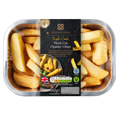 Co-op Irresistible Triple Cooked Thick Cut Chunky Chips 360g