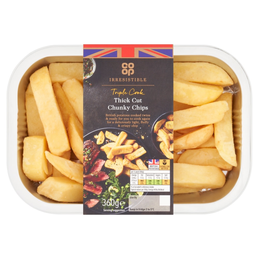 Co-op Irresistible Triple Cooked Thick Cut Chunky Chips 360g