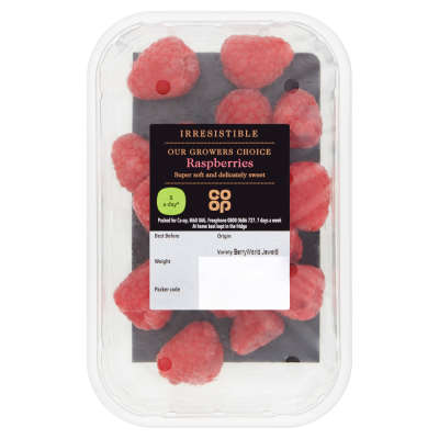 Co-op Irresistible Raspberries pack 