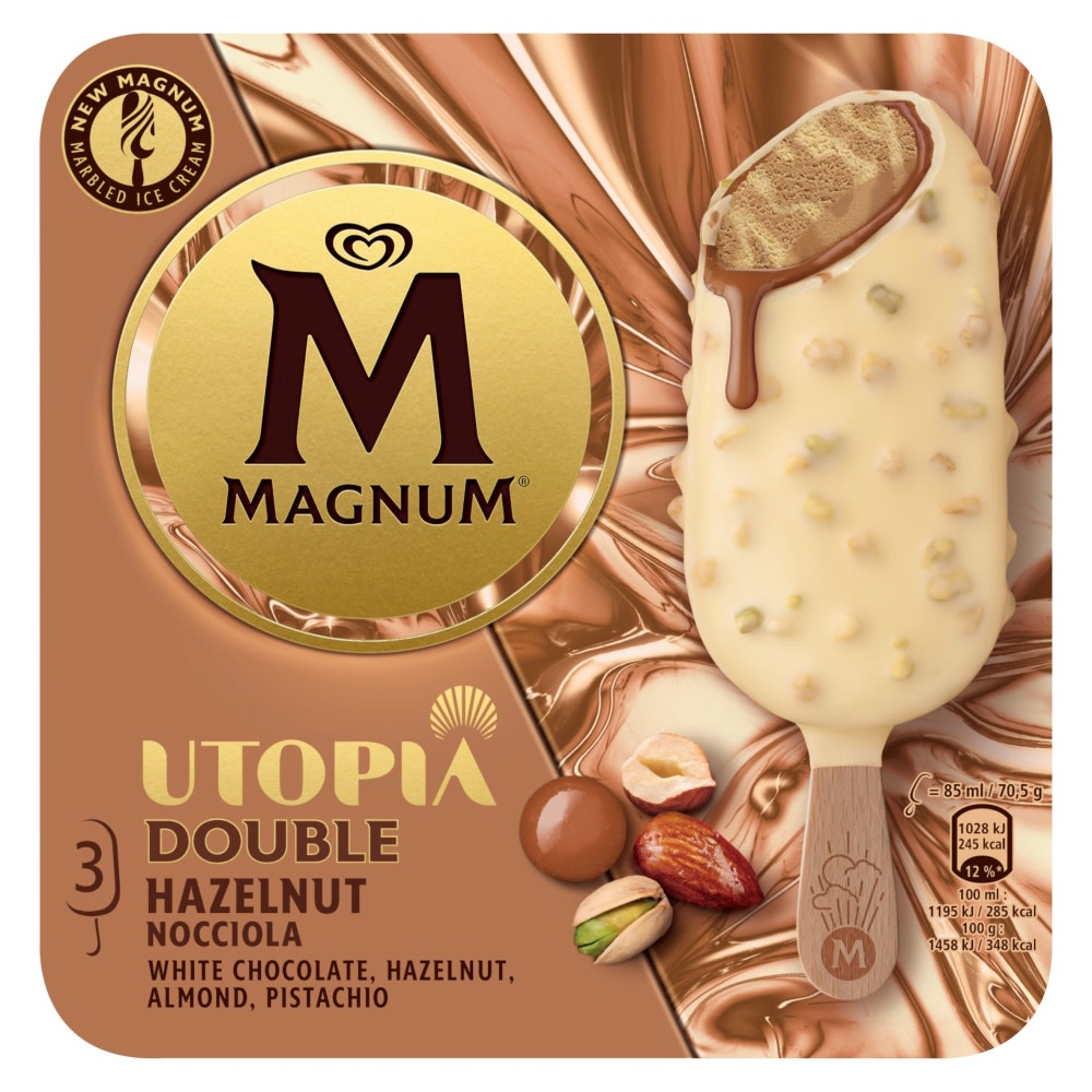 Magnum Utopia Double Hazelnut 3 x 85ml
