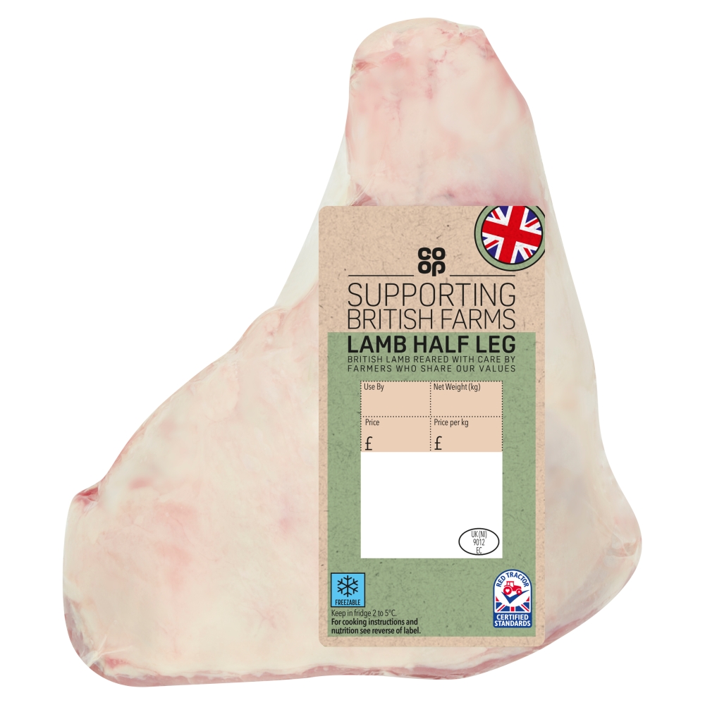 Coop British Lamb Half Leg Avg 1.2kg