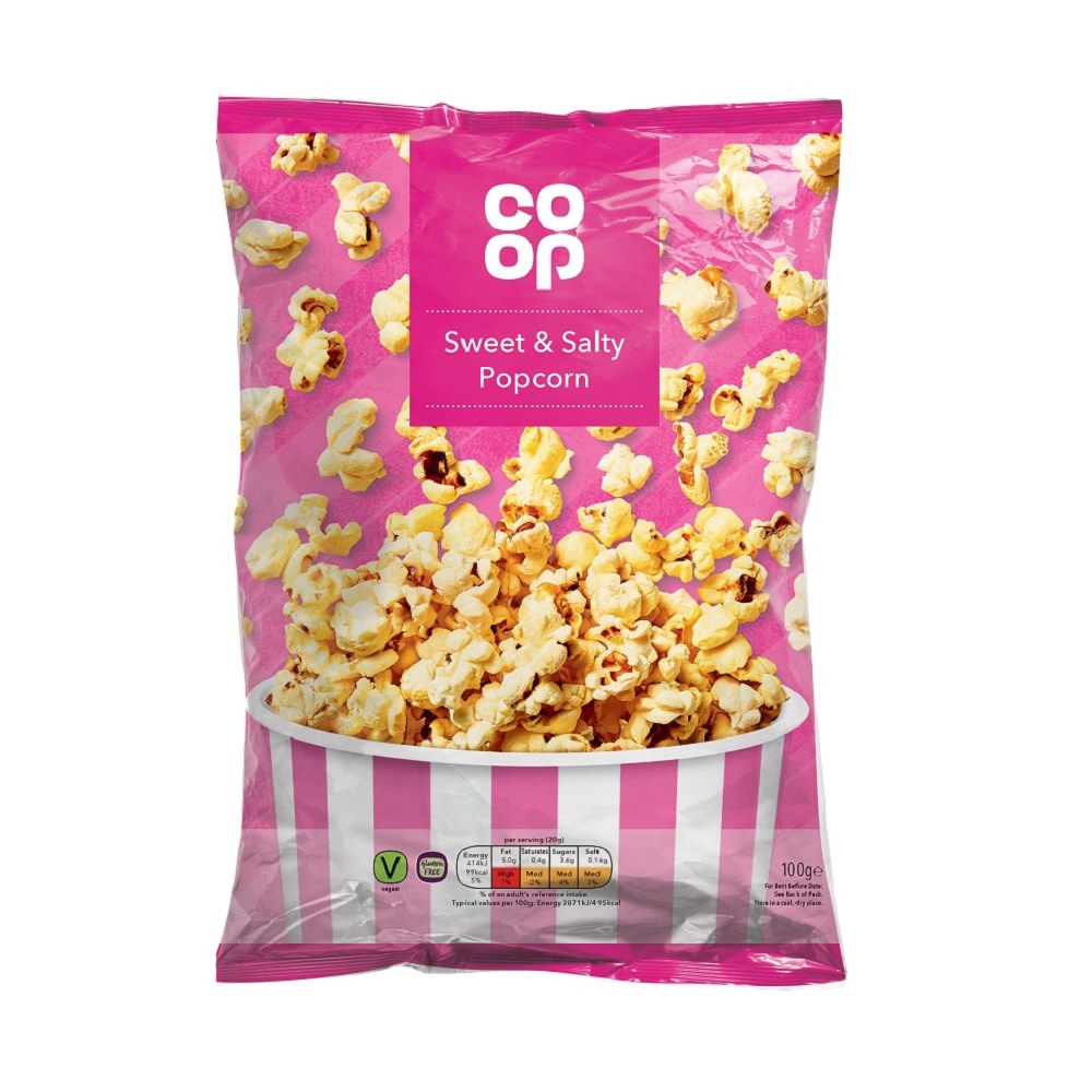 Coop Sweet & Salted Popcorn 100g Coop
