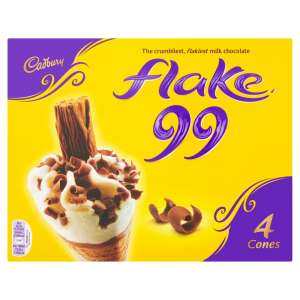Cadbury Flake 99 Ice Cream Cone 4x125ml