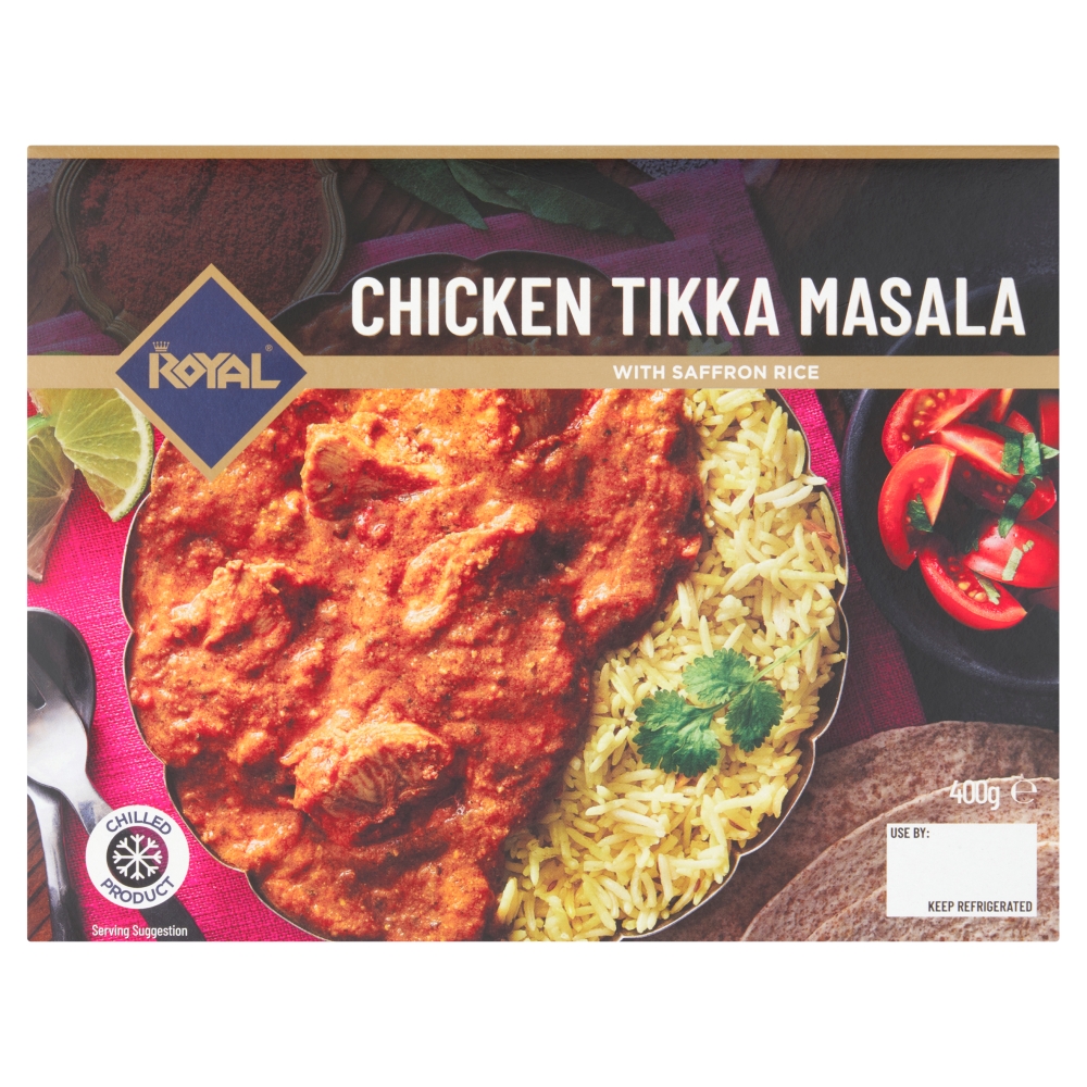 Royal Halal Chicken Tikka Masala with Saffron Rice 400g