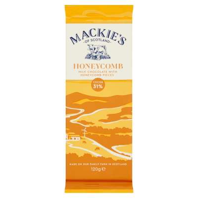 Mackies Honeycomb Milk Chocolate 120g