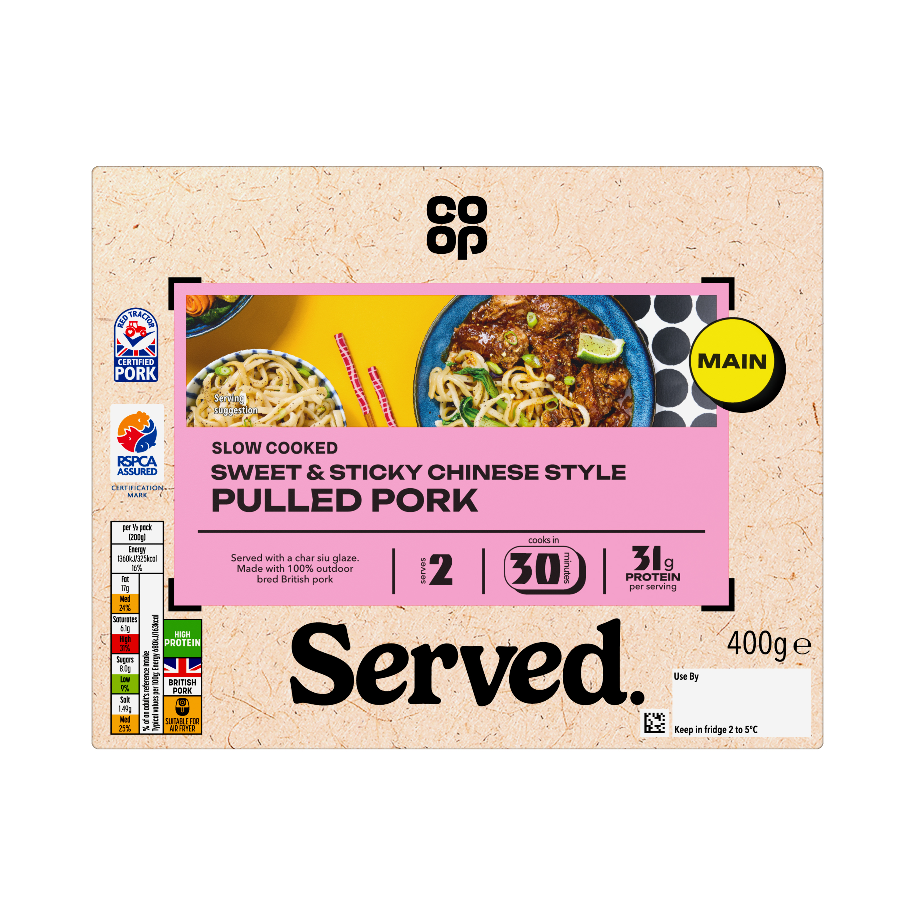 Co-op Sweet & Sticky Chinese Style Pulled Port 400g