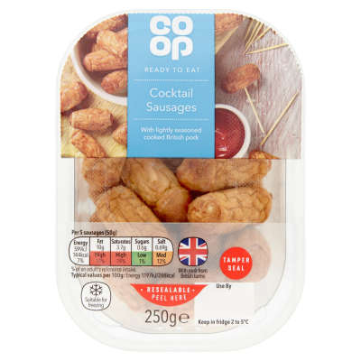 Co-op British Cocktail Sausages 250g