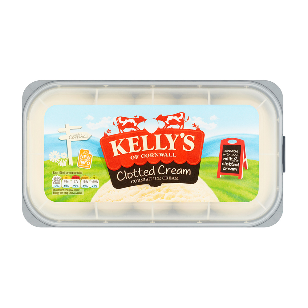 Kelly's Clotted Cream Cornish Ice Cream 1 Ltr - Co-op