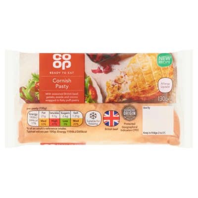 Co-op Cornish Pasty 130g 