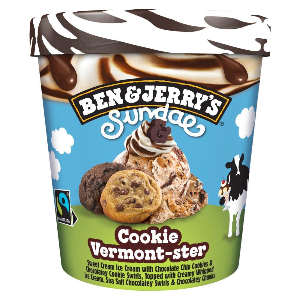 Ben & Jerry's Ice Cream Tub Cookie Vermont-ster Sundae 427 ml