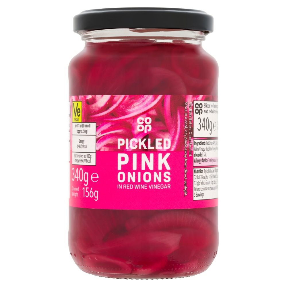 Co-op Pink Pickled Onions 340g