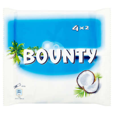 Bounty Coconut Milk Chocolate Duo Bars 4 Pack 228g